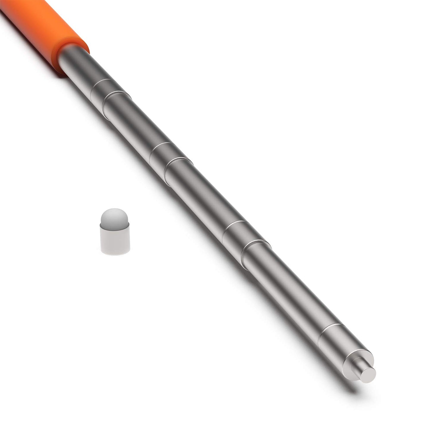 Puntero telescópico para maestro, puntero de enseñanza, puntero de pizarra blanca ampliable, con función de escritura a mano capacitiva, puntero de presentador de entrenador de profesor, extendido a 39 pulgadas (naranja)