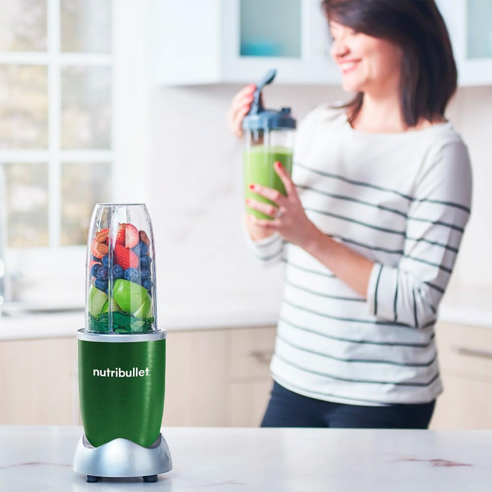 Nutribullet Licuadora Electrica, Picadora Pro 900 Watts 32Oz Mod. RNB9-0401 pagne RENOVADA (Verde)