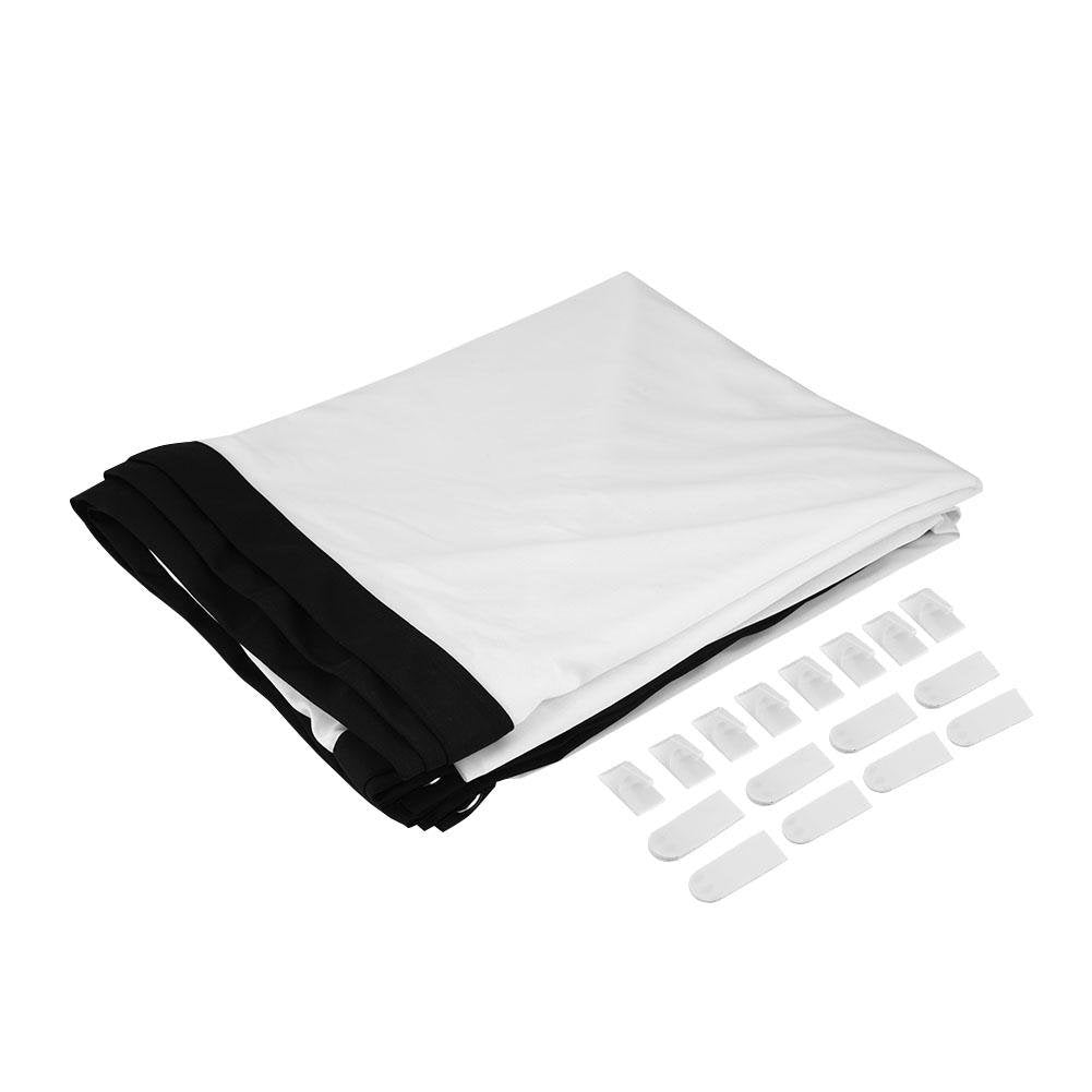 ASHATA Pantalla Portátil para, Tela para, Tejido Cortina para Proyección, Pantalla 16: 9 Plegable Tamaño Seleccionable para Cine en Casa Oficina(120 Inch)
