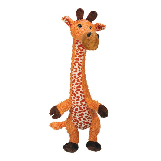 KONG Jirafa Alargada Chica: Juguete para Perro, Juguete de Animal, Naranja, Chico, Indoor, Animales, SLV33, Portable, Lightweight, Poliéster, Tug Toy, 1 unidad