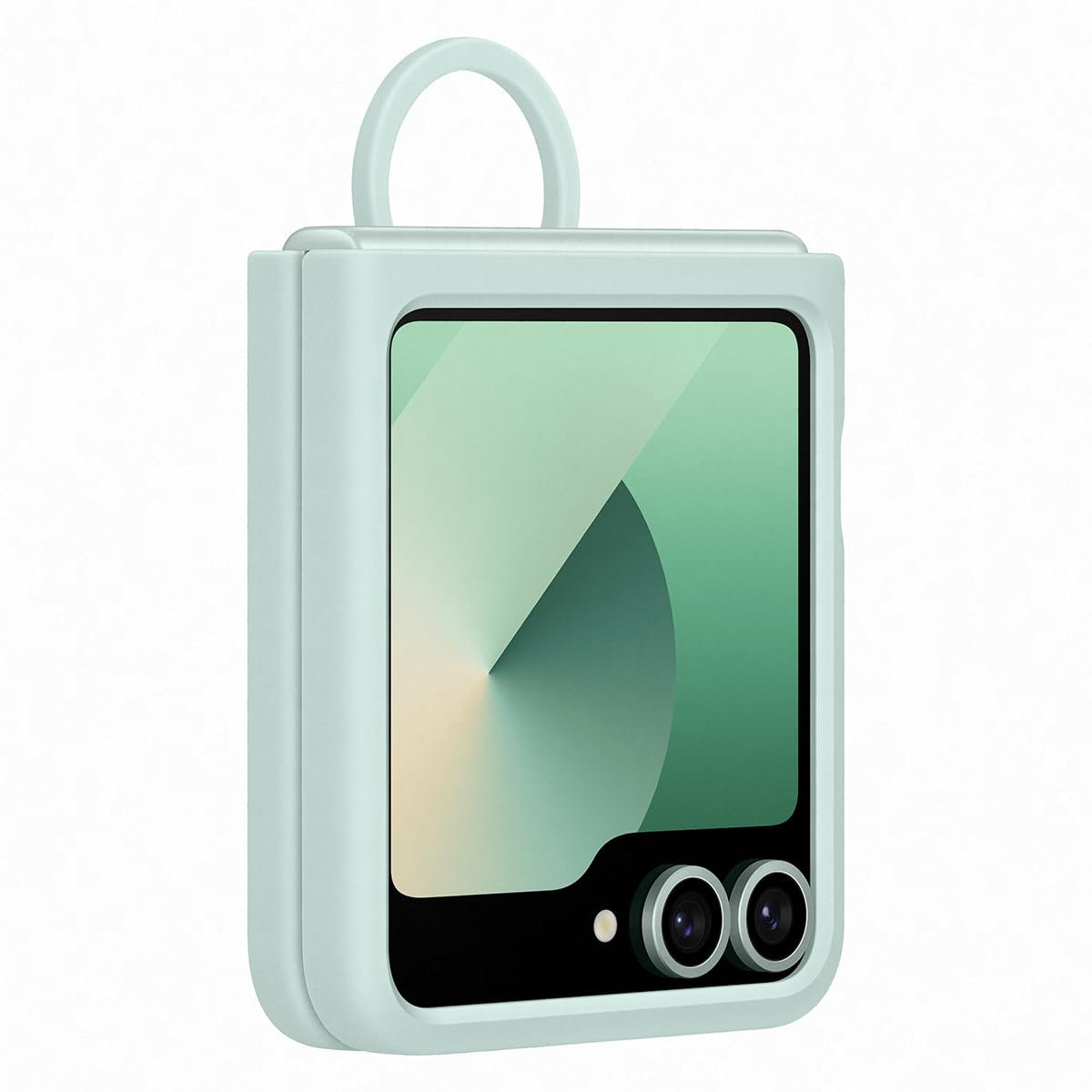 SAMSUNG Galaxy Flip6 Silicone Case with Ring Color: Menta