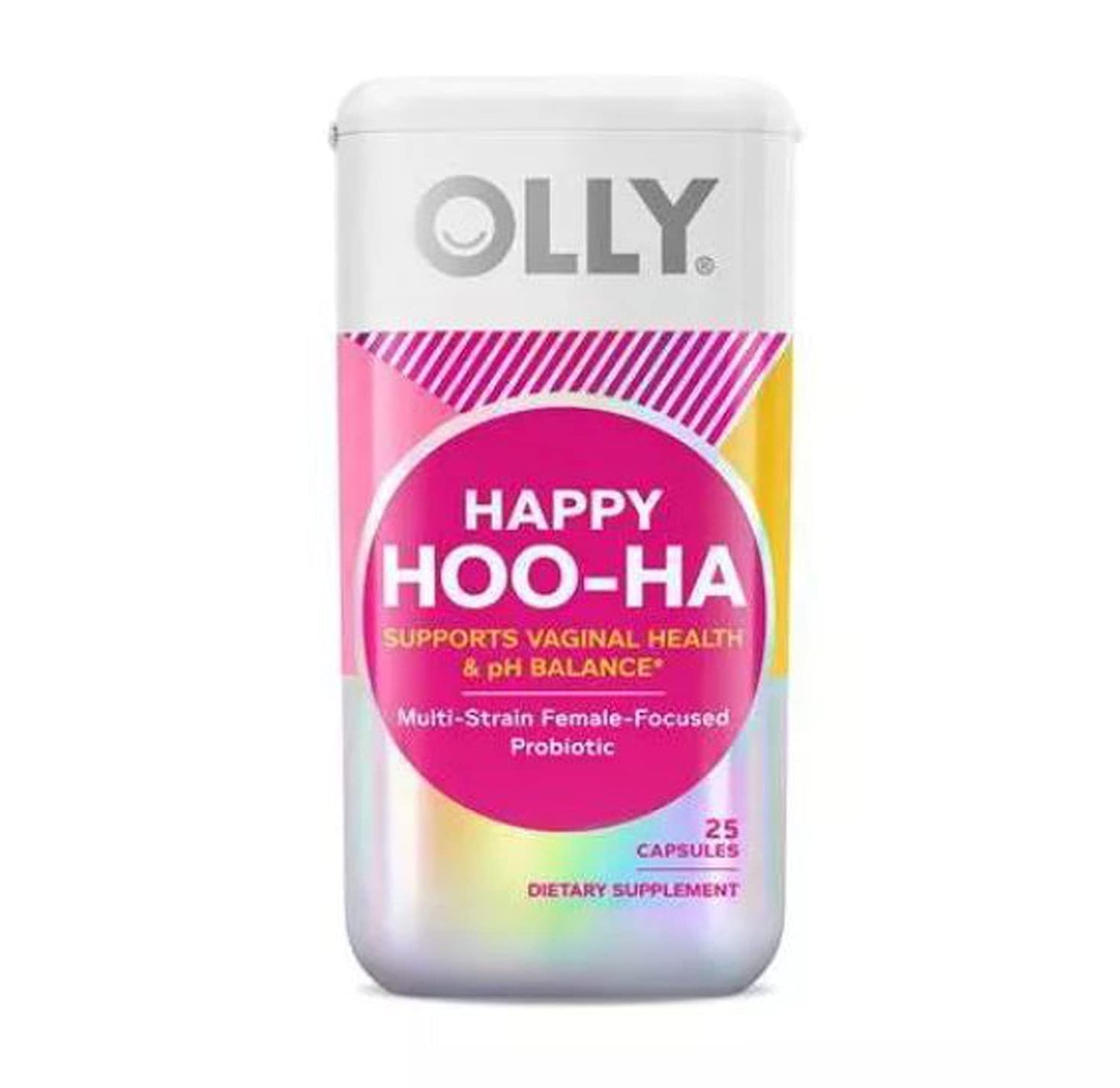 Probiótico Femenino Olly Happy Hoo-Ha 25 Cápsulas para la Salud Vaginal y Balance de pH para Mujer