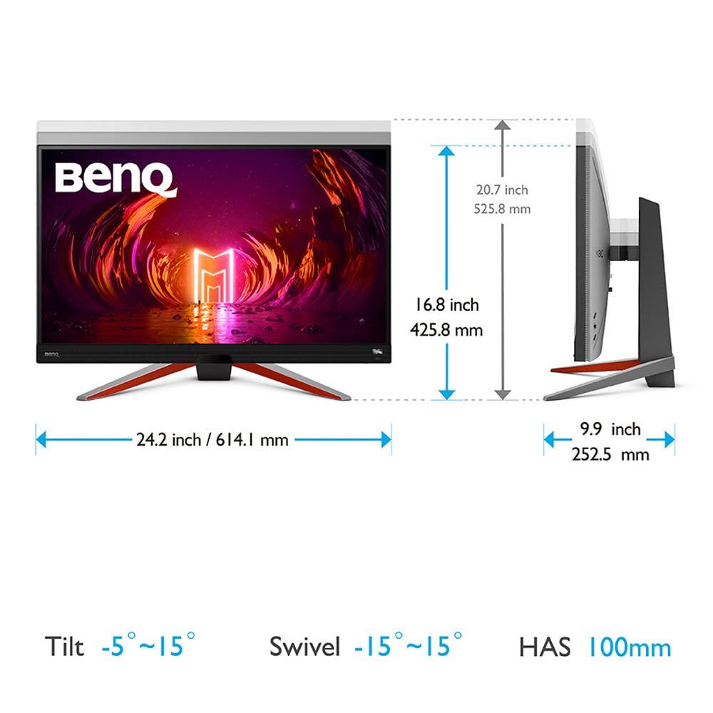 BenQ - MOBIUZ EX2710S Monitor Gamer de 27 Pulgadas FHD HDRi IPS, 165 Hz 1ms FreeSync Premium, Nuevo Modelo 2021