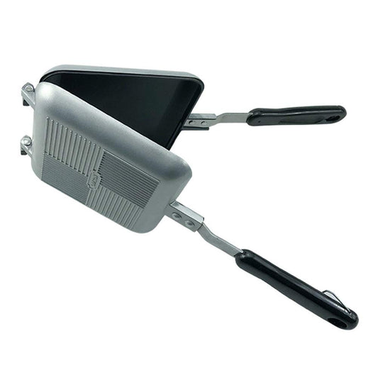 Henoot Sartén de doble cara, sándwich maker multifunción de aluminio de doble cara, sandwichera con asas, antiadherente, sartén para tostadas, cake tostadas