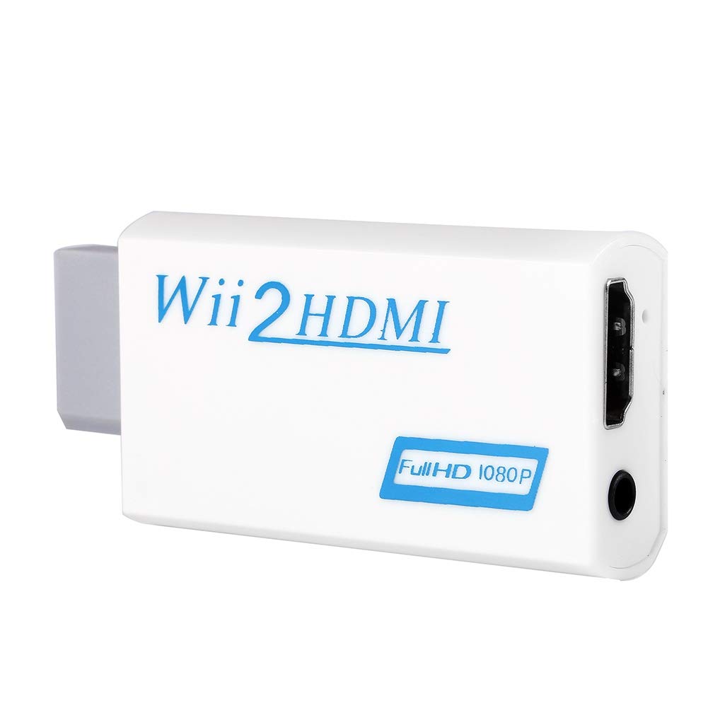 Ciglow para Wii a convertidor hdmi para Wii a HDMI 720P/1080P Salida de Audio y Video de 3.5 mm para Todos los Modos de visualización de Wii