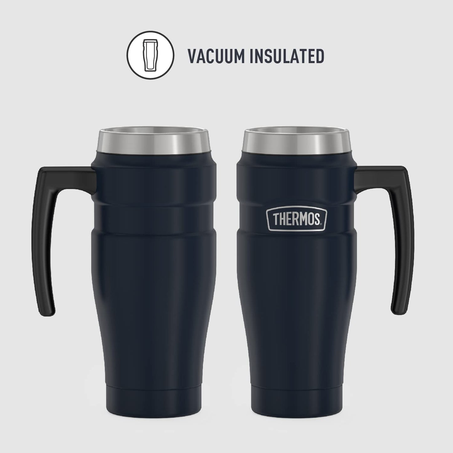 Taza de Viaje Thermos Stainless King azul Mate Aislada al Vacío
