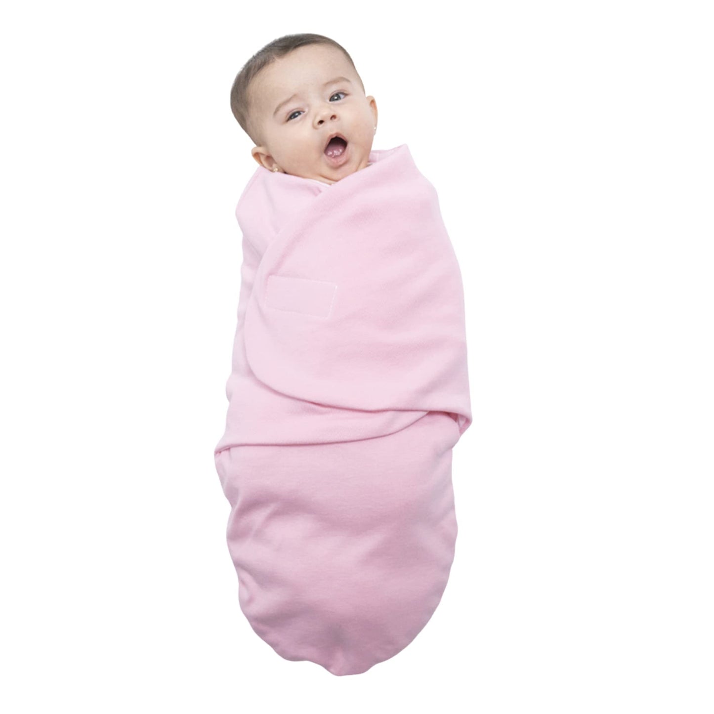 CHIQUI MUNDO Manta Envolvente Ajustable Bebé para Dormir Acogedora Textura Suave 0-6 Meses (Rosa)