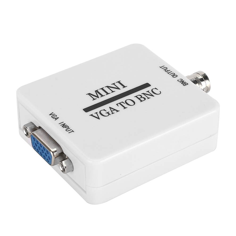 ASHATA VGA a BNC Converter, Mini HD VGA a BNC 1920 X para videoconferencia Home Theater TV Conversión de Imagen de computadora 1080 USB Video Converter para HDTV Monitores Televisores Computadoras