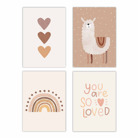 Juego Decorativo Bohemia Canssape 8 x 10 Pulgadas Safari Alpaca para Habitación de Bebé