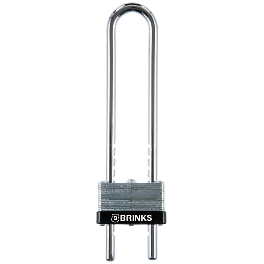 Brinks 172-44061 44mm Laminated Steel Warded Padlock with Adjustable Shackle