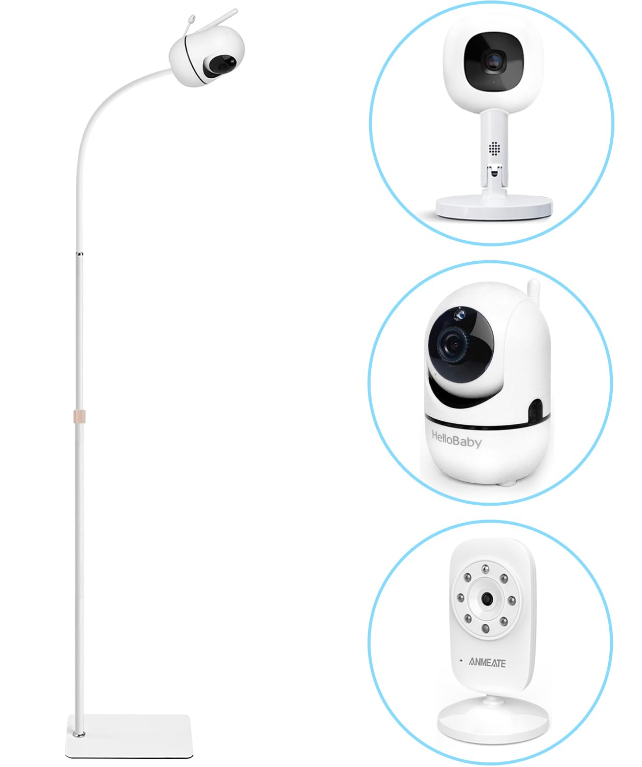 Soporte para Monitor de Bebé AISVAN Altura Ajustable Compatible con Hellobaby y Nanit Pro Flexibilidad Avanzada