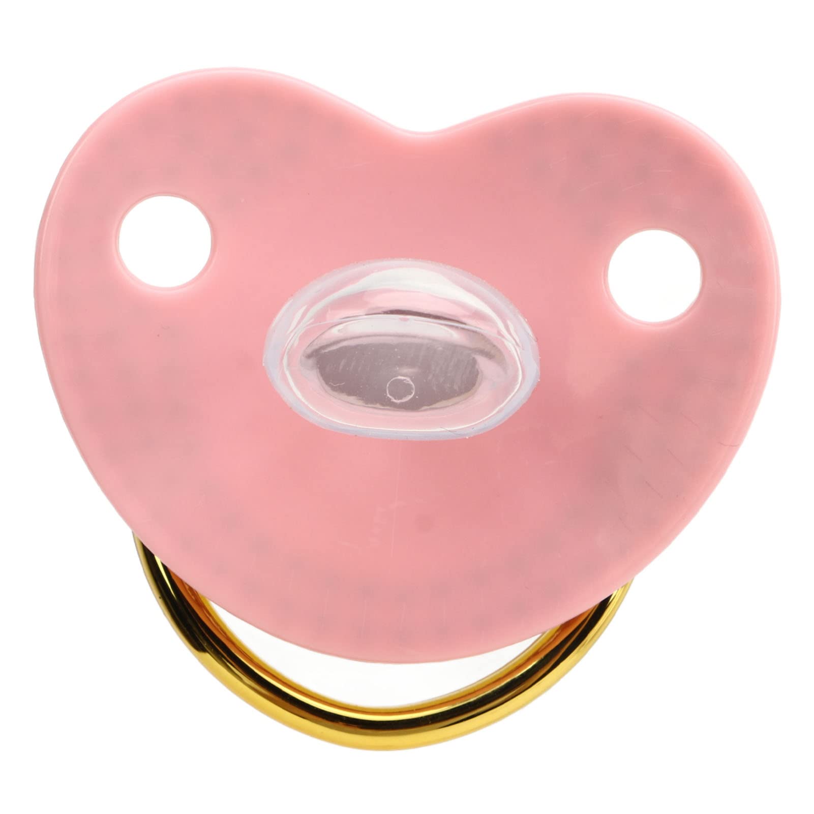 Chupete Dorado para bebé, Chupete Personalizado y Juego de Clips para Chupete, Chupete con Letras A-Z 26 Chupete de Silicona para Recién Nacido, para bebé de 6 a 18 Meses