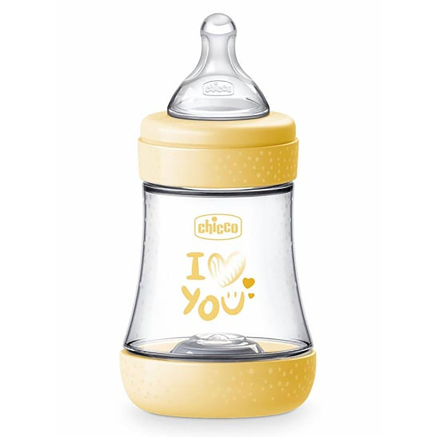Chicco Perfect 5, Biberon Anticólico 150ml, Biberon Flujo Lento, 0 Meses+, Con Tetina de Silicona Suave, Biberon Biofuncional Con System Intui-Flow, Beige, Neutro