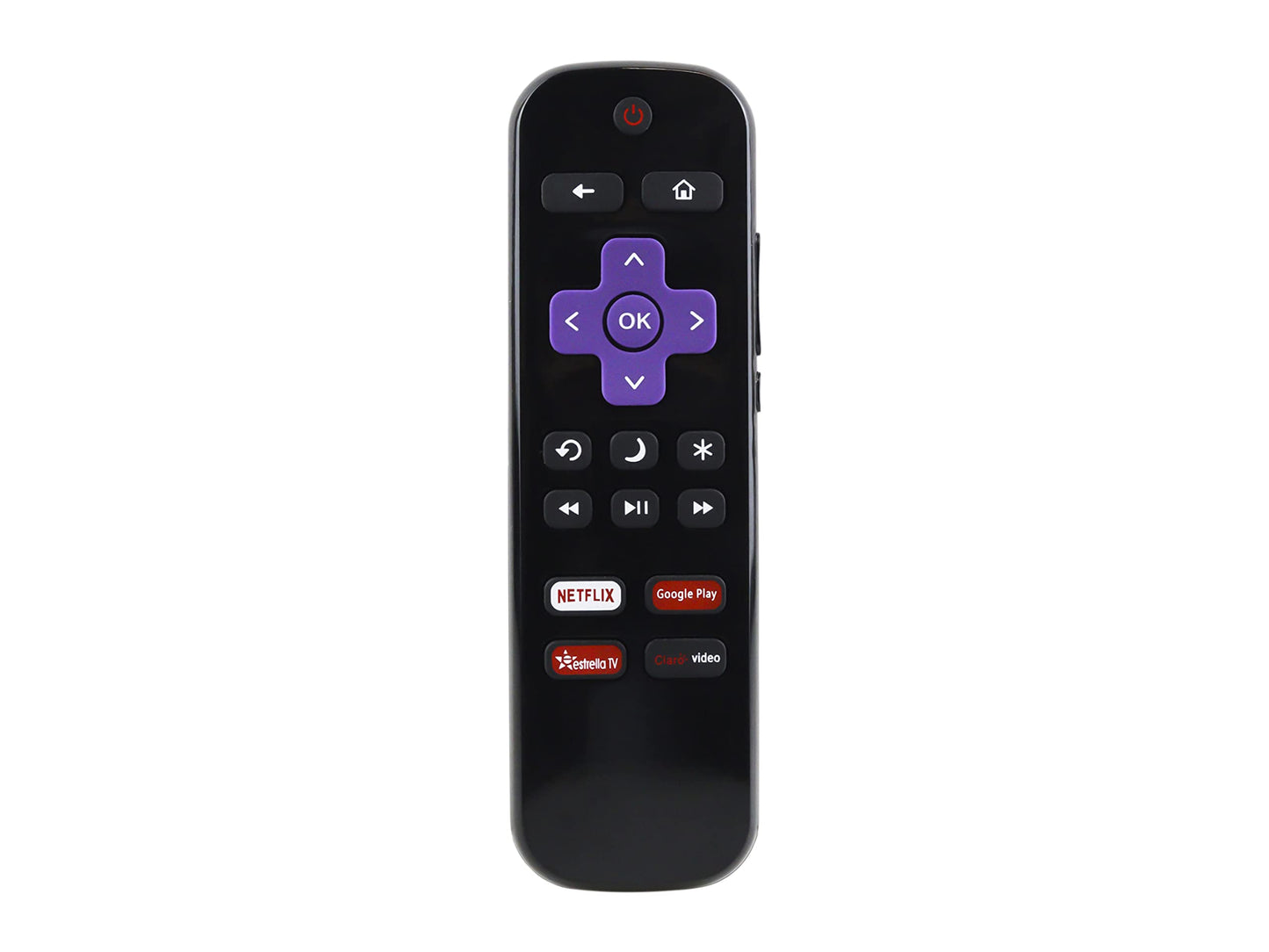 CONTROL EXPERT Control Remoto Compatible con ROKU ATVIO HISENSE Smart TV Netflix Google Play Claro Video Pantalla TV