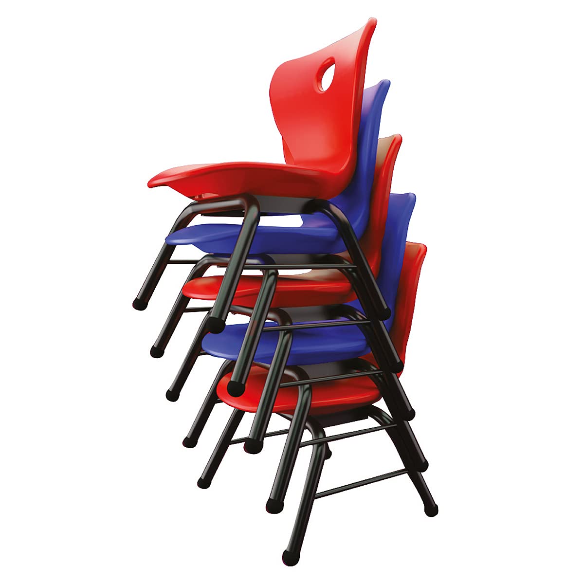 Reason Play Silla para Niños Pequeños, Concha Apilable, Diseño Ergonómico Que se Adapta al Cuerpo para una Excelente Comodidad Propiciando la Concentración, Verde