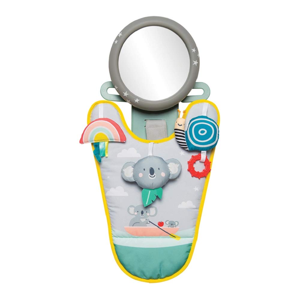 Taf Toys Koala in-Car Play Centre Parent and Baby's Travel Companion, Keeps Both Relaxed While Driving. Car Activity Centre with Mirror to Watch Baby from Driver's Seat, for and up
