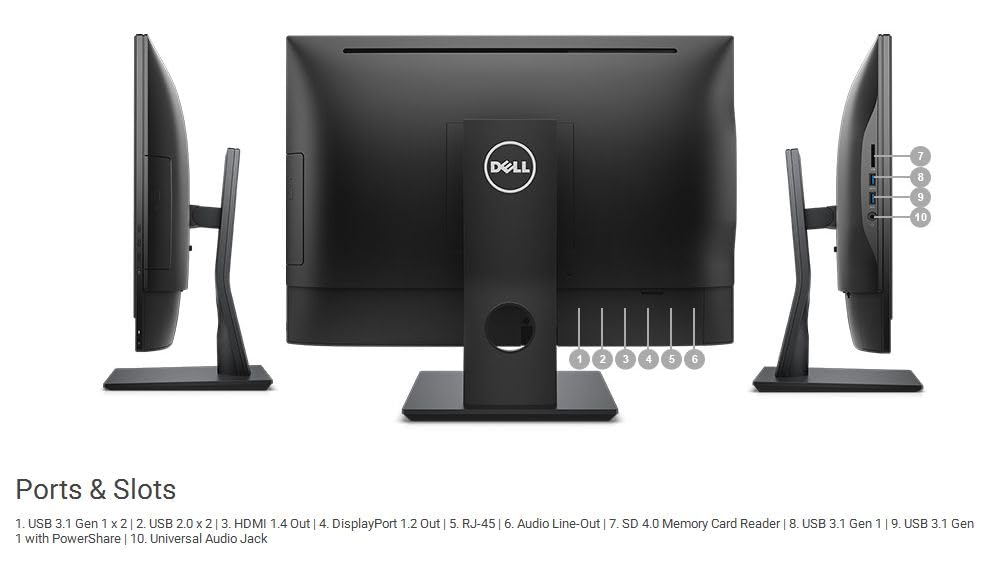 PC Todo en Uno Dell OptiPlex 5250 Blanca con Core i5 y Win11 Pro Reacondicionada
