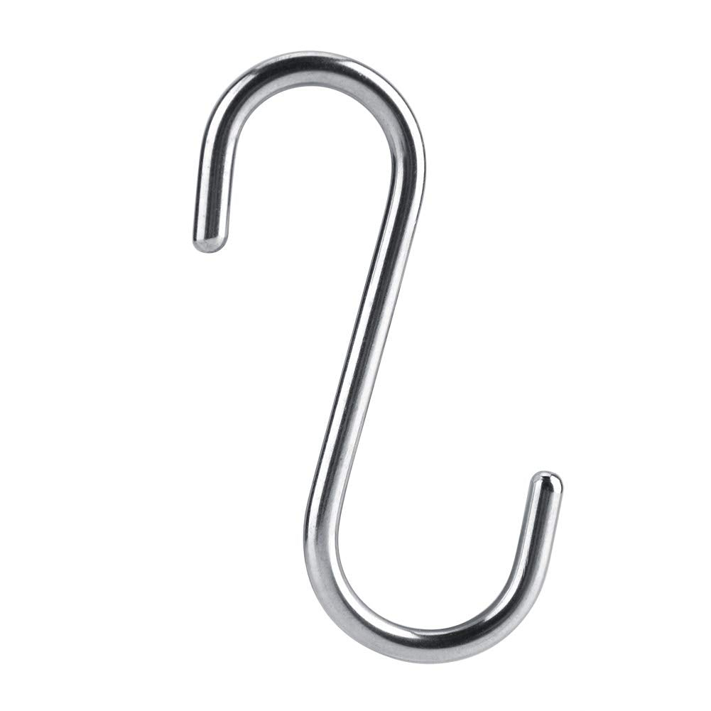 Garosa 4pcs S Ganchos de Acero Inoxidable ganchos en forma de S Ganchos Multiuso Ganchos para colgar para Cocina Baño Dormitorio Oficina para utensilios de cocina baño recámara sartenes ropa bolsas