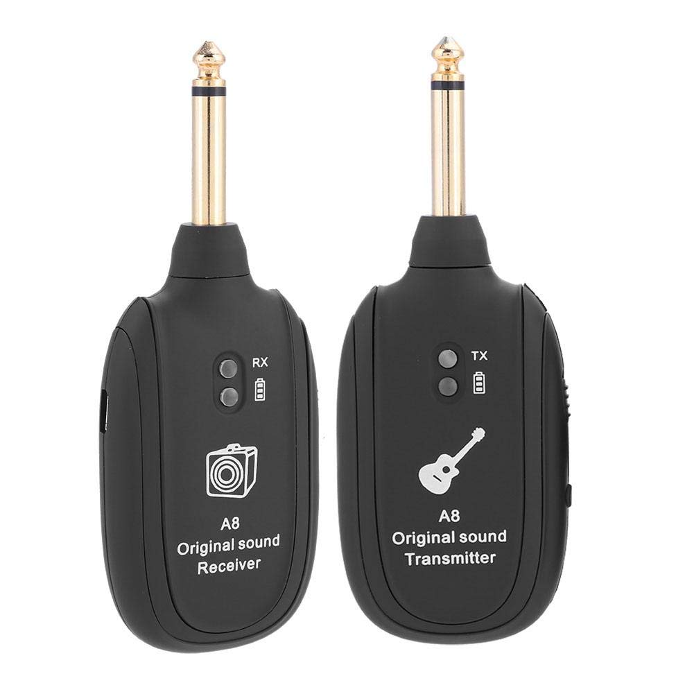 Transmisor Receptor Inalámbrico VBESTLIFE Guitarra Recargable USB 4 Canales Batería Incorporada