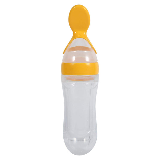 Alimentador de Alimentos para Bebés, Biberón de Silicona Exprimible de Dibujos Animados con Cuchara Dispensadora para Bebés, Bebés(#3)