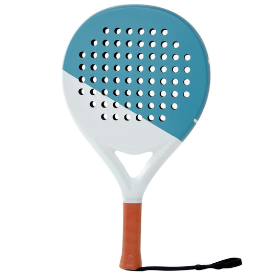 LAPAT Pala de Padel con Funda - Superficie de Carbono con Memory Foam EVA - Raqueta de Padel Ligeras (Azul Retro Nueva)