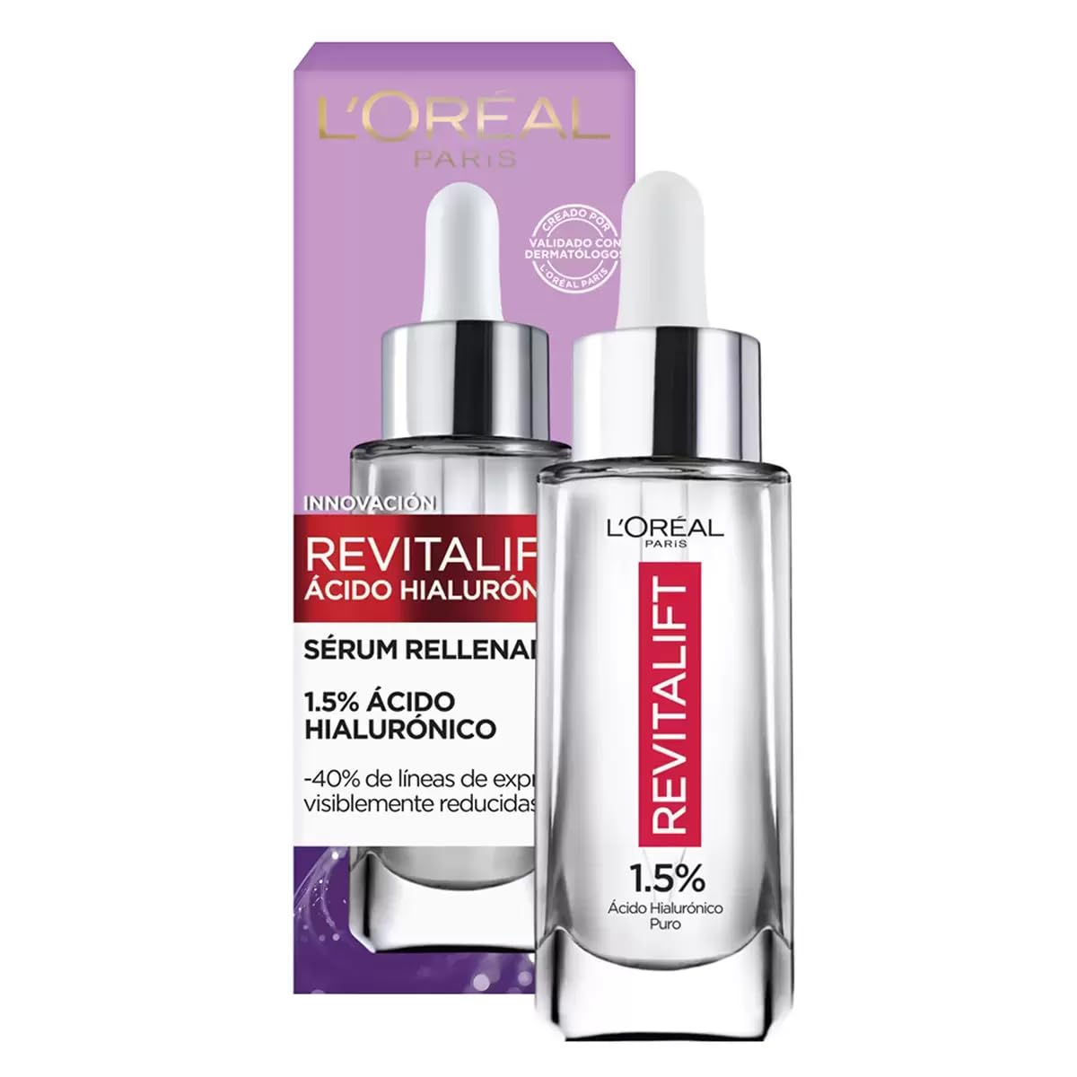 L'Oreal Paris, Revitalift, Ácido Hialurónico, 2 Pack.