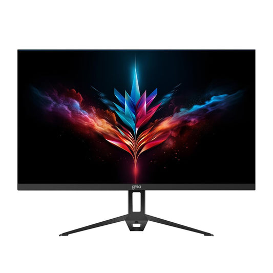 GHIA Monitor LED MG2724. Panel IPS de 27" Pulgadas (68.58cm), Bisel ultradelgado, Full HD 1920 x 1080, 100 Hz, 4 ms, Freesync, Conexiones HDMI, DP, VGA, Bocinas integradas.