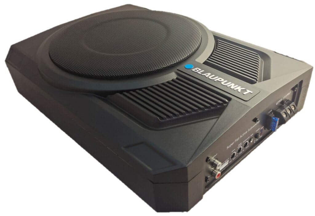 BLAUPUNKT GTHS131PRO - Caja de subwoofer con alimentación Pro de 10 Pulgadas, procesadores de señal Digital de 350 vatios, Sistemas de Altavoces de Audio para Coche, Amplificador Integrado Que