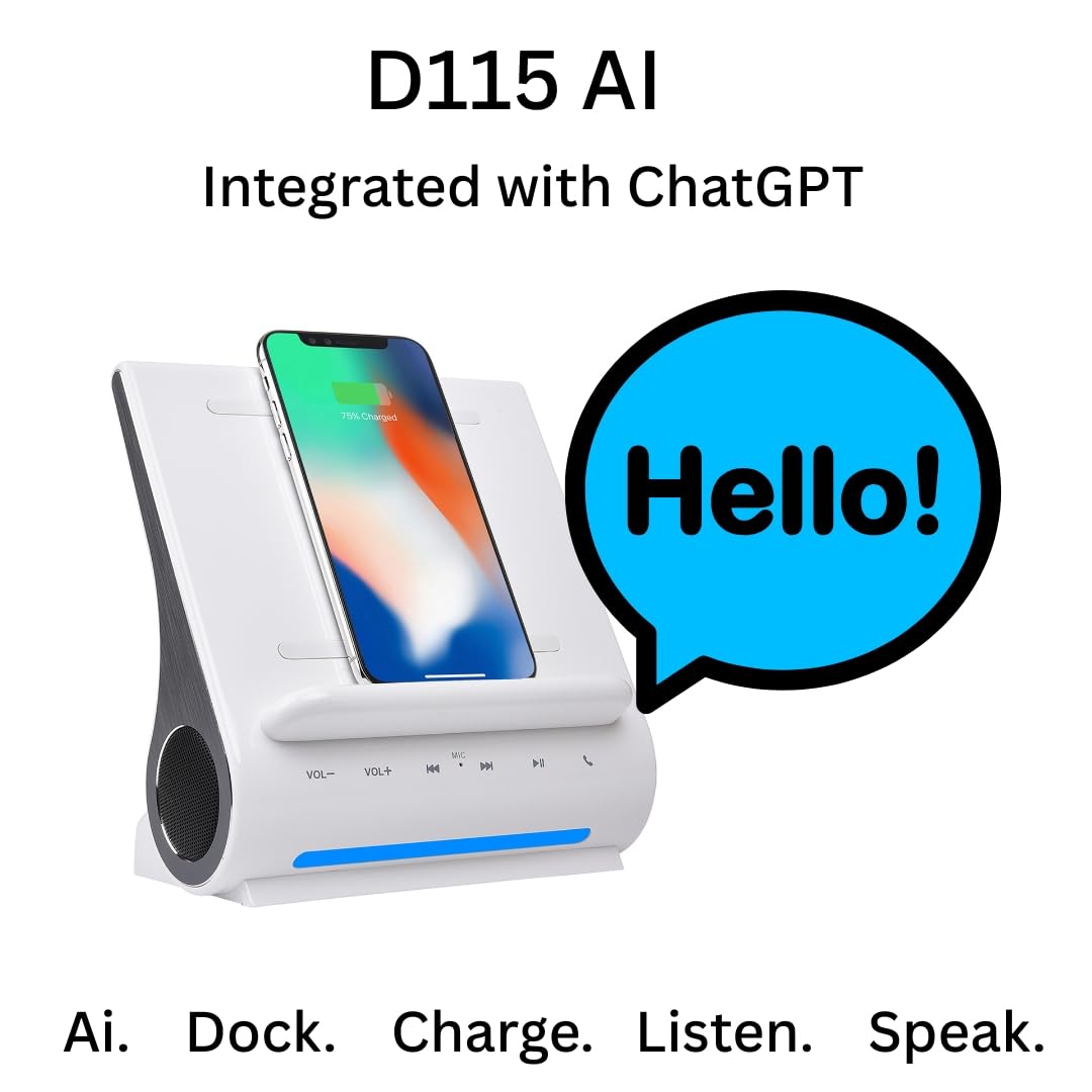 Hub Inteligente AI Home Companion Wi-Fi con Altavoz Bluetooth Premium y Cargador Inalámbrico