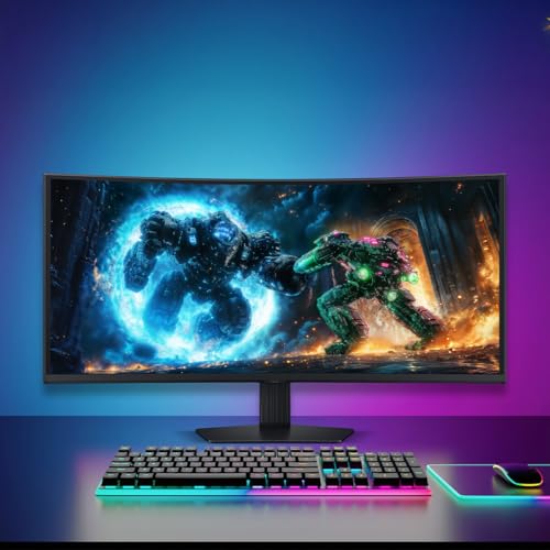 Samsung 40" Odyssey OLED Monitor Curvo G75F 4K 180Hz, WUHD, Frecuencia de actualización de 180 Hz y Tiempo de Respuesta de 1 ms (GtG), AMD FreeSync Premium Pro LS40FG750ELXZX