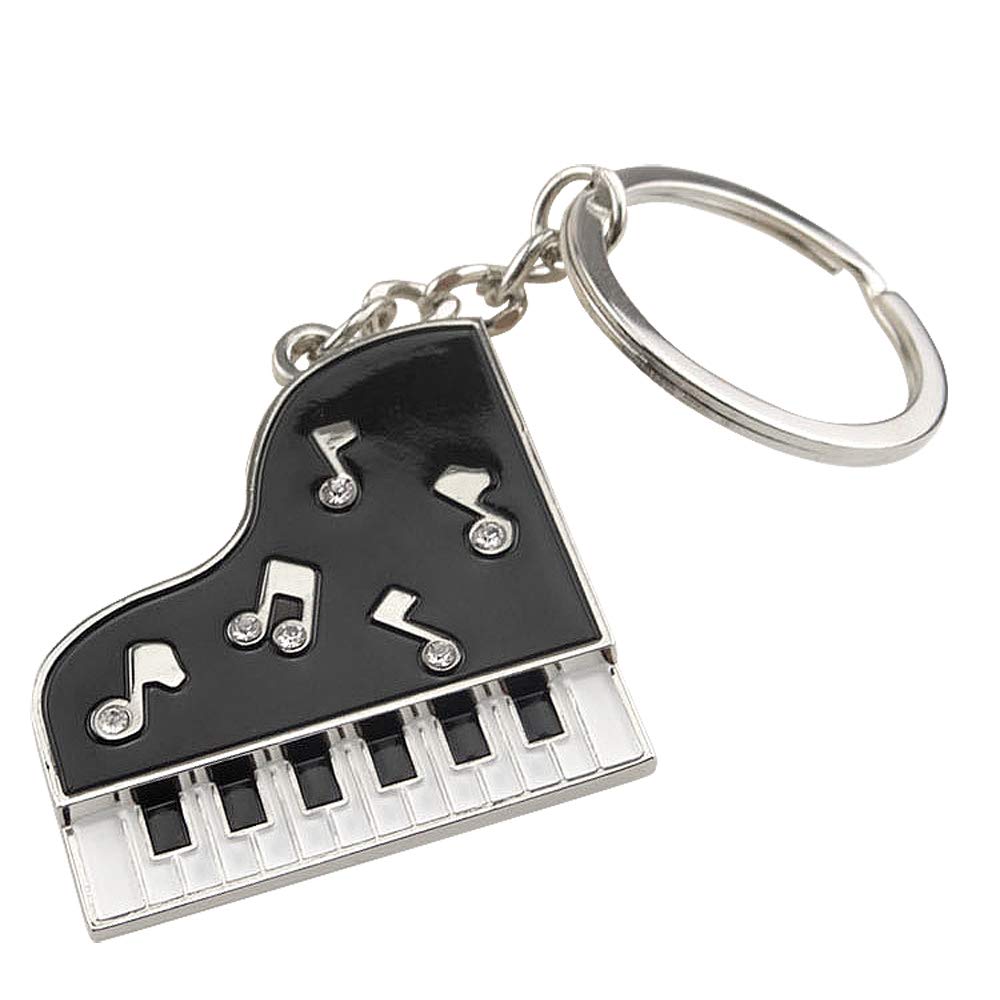 Z18-B - Llavero con dije de piano negro