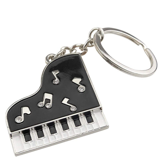 Z18-B - Llavero con dije de piano negro