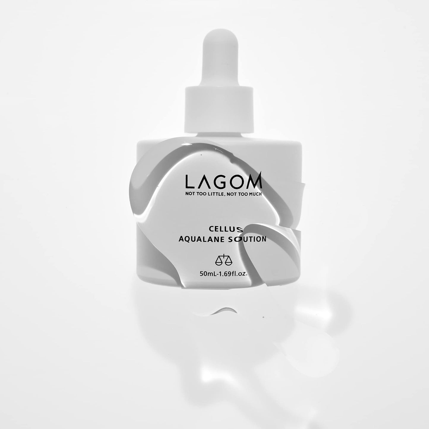 LAGOM Cellus Aqualane Solution Squalane Suero Antienvejecimiento Mejora Piel Facial Fermentado Natural Vegano Essencia Matutina Aquatide Tocoferol Piel Sensible Grasa Seca Textura Firme 50ml 1.69oz