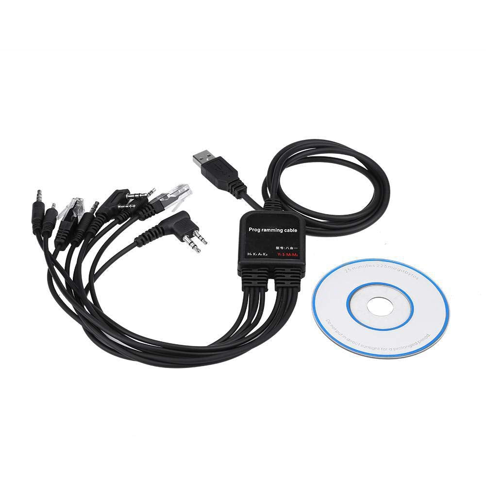Cable de programación USB 8 en 1 para KENWOOD/QuanShengcn/Tyt/Motorola Radio