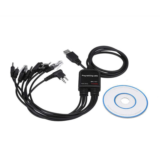 Cable de programación USB 8 en 1 para KENWOOD/QuanShengcn/Tyt/Motorola Radio