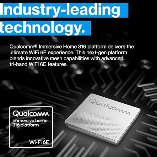 Linksys Velop Pro 6E - Sistema de malla WiFi | Enrutador de tres bandas de malla cognitiva | Velocidades de 5.4 Gbps (AXE5400) | Cobertura de 3.000 pies cuadrados | Conecta más de 200 dispositivos | 1