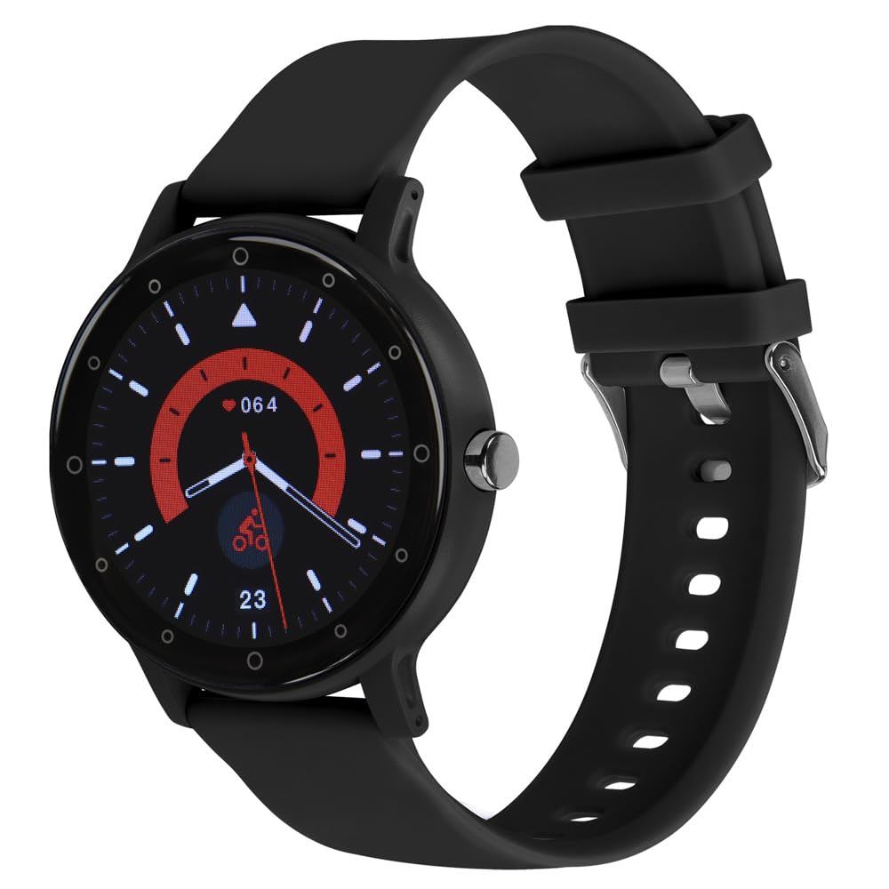 Smartwatch STF Kronos Insignia Round Negro Resistente a Salpicaduras y Polvo IP65 con Llamadas
