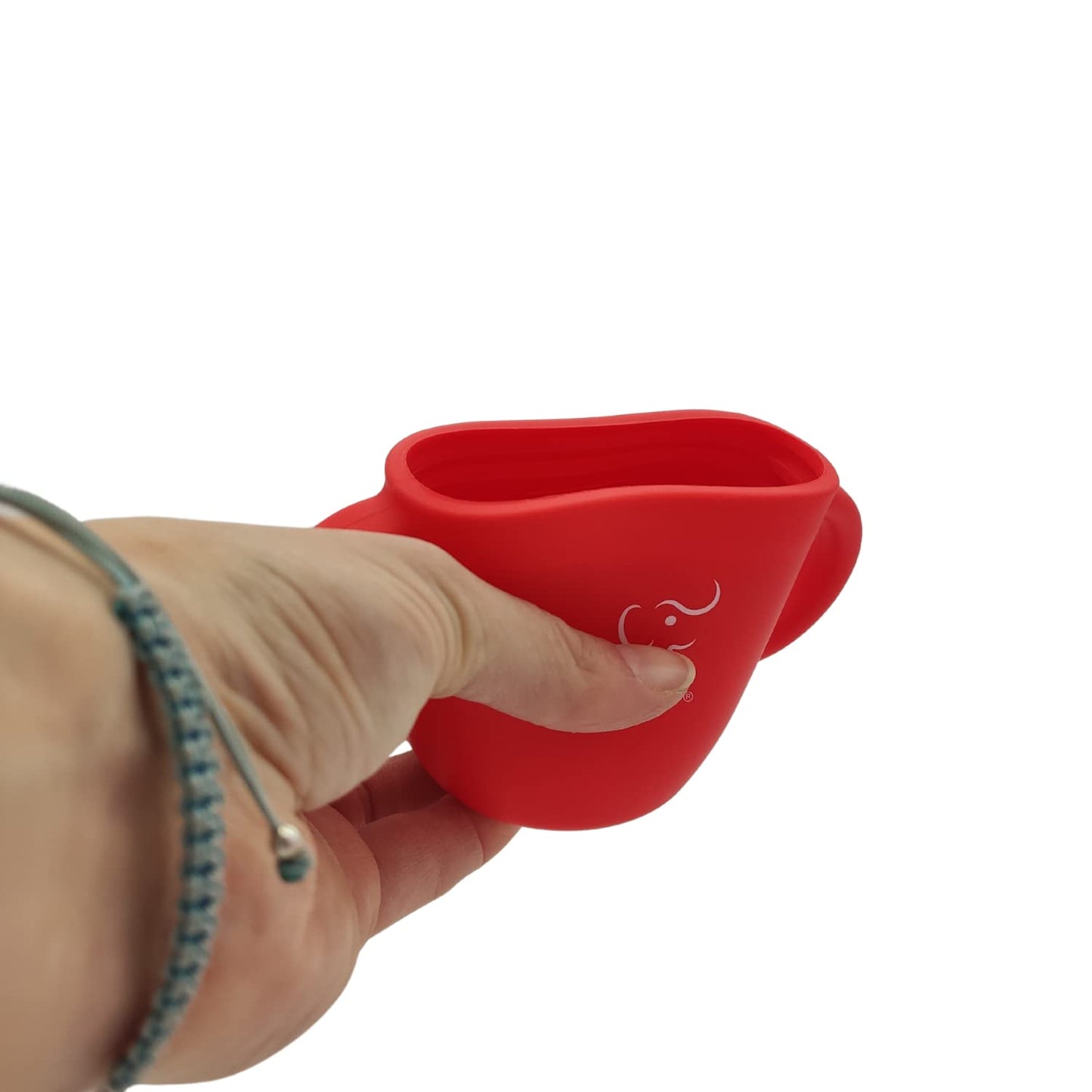 PAPU BABY Set de 2 Vasos/Tazas Entrenadoras 100 de silicón con popote y asas. (Rosa Mexicano/Rojo)