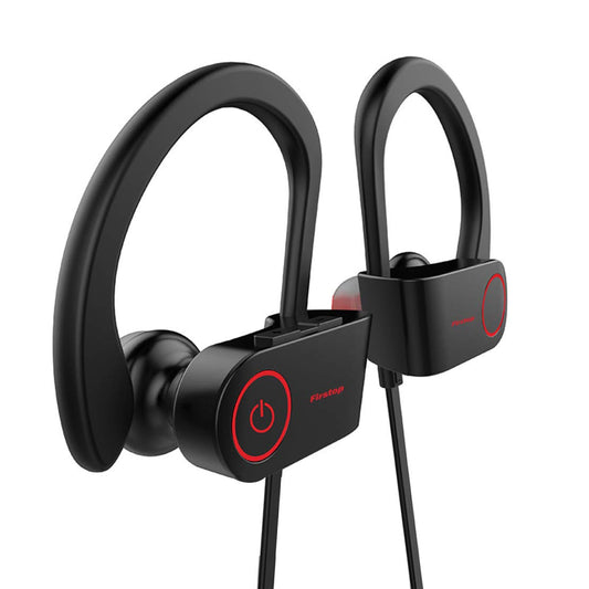 Firstop Auriculares Bluetooth, Audífonos Inalámbricos Impermeables IPX7, Auriculares con Reducción de Ruido y Ajuste Seguro para Deportes y Gimnasia, con Micrófono Incorporado