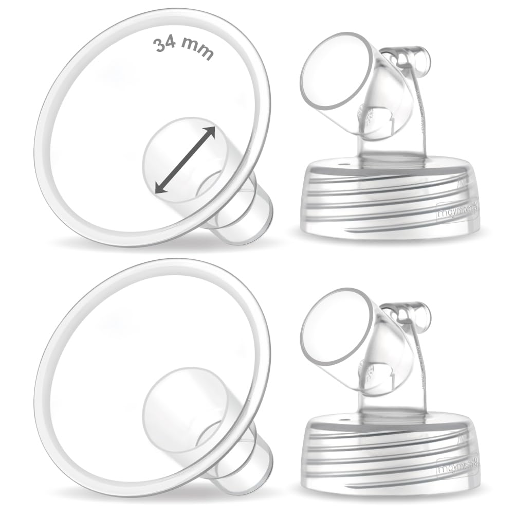 Piezas de bomba de cuello ancho de dos piezas Maymom para S1/S2 de Spectra; incluye Embudos de Boca Ancha; no es Embudo original de Spectra (34 mm, dos Embudos)