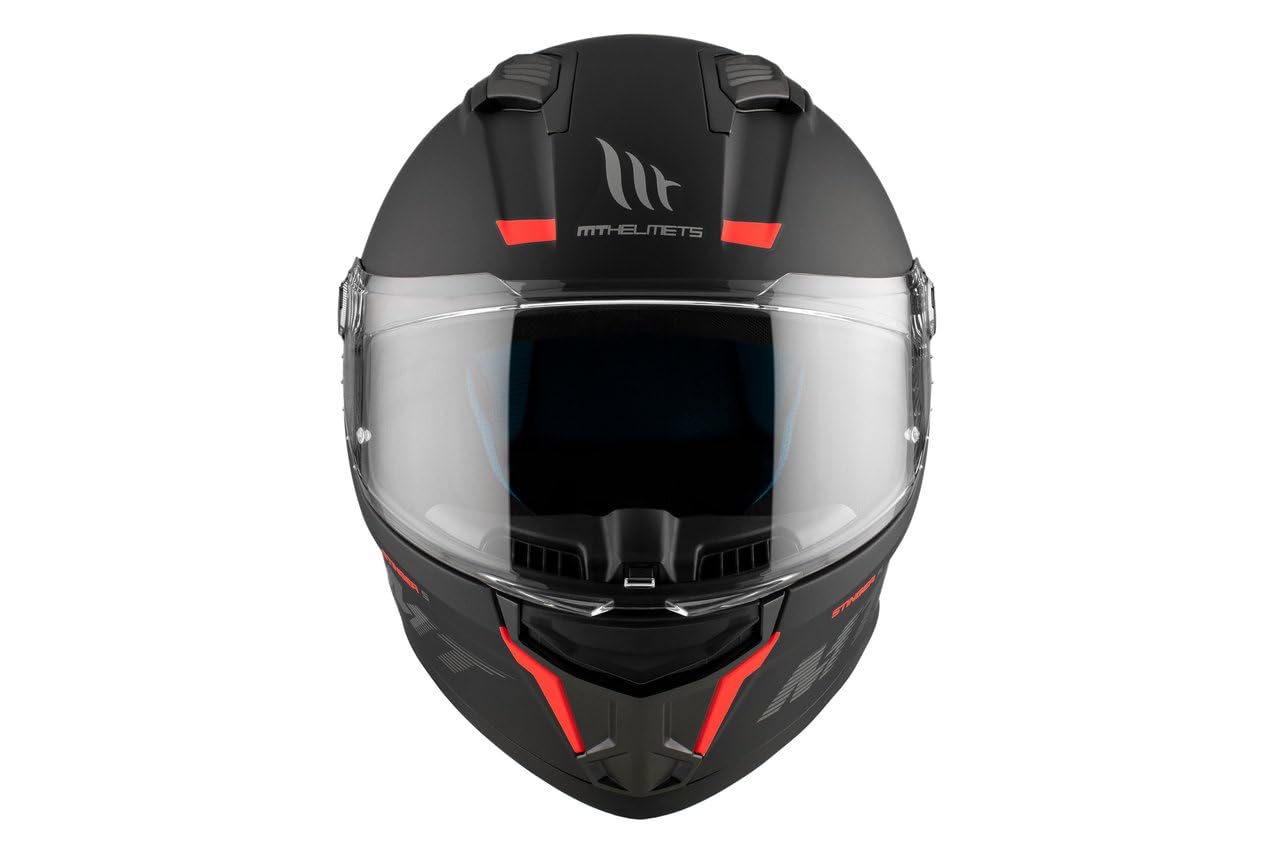 MT HELMETS Casco Stinger 2 Negro Mate Integral Deportivo para Moto CERTIFICACIÓN Dot Y ECE (S)
