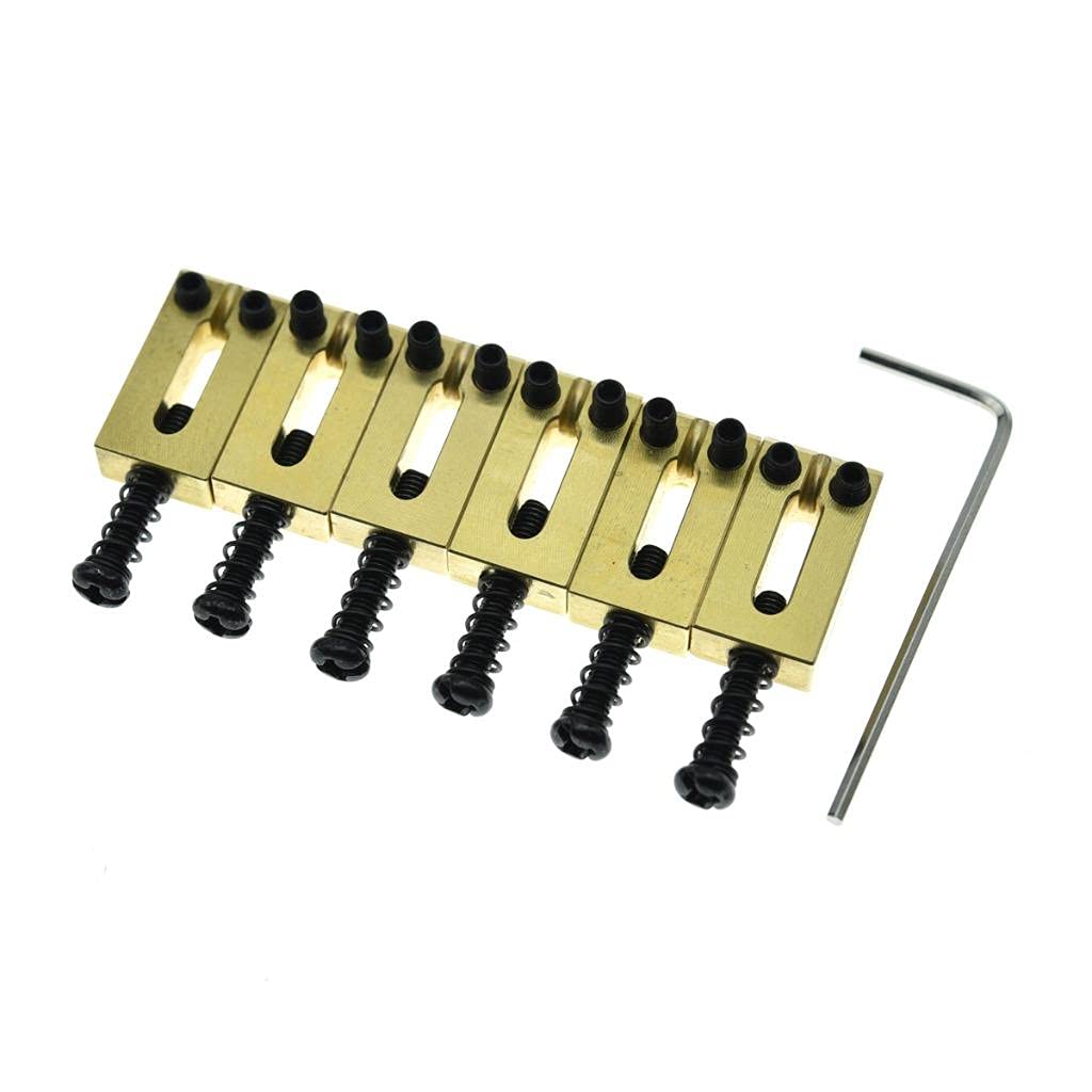 KAISH - Sillín de latón macizo para guitarra Stratocaster o Telecaster (10,5 mm)