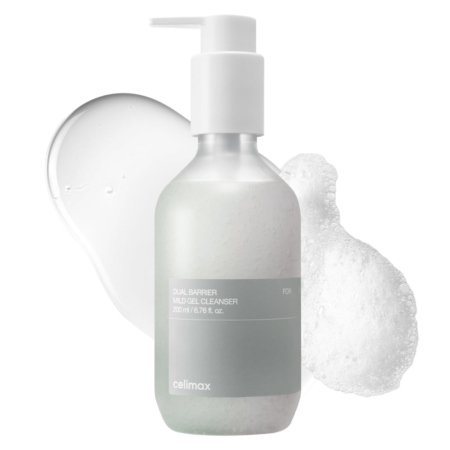 celimax- Limpiador en gel suave de doble barrera | con ceramidas, limpieza facial, hidratante, humectante, calmante,
