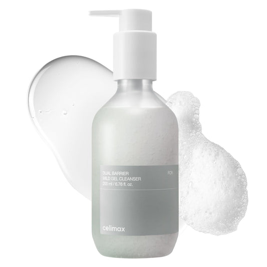 celimax- Limpiador en gel suave de doble barrera | con ceramidas, limpieza facial, hidratante, humectante, calmante,