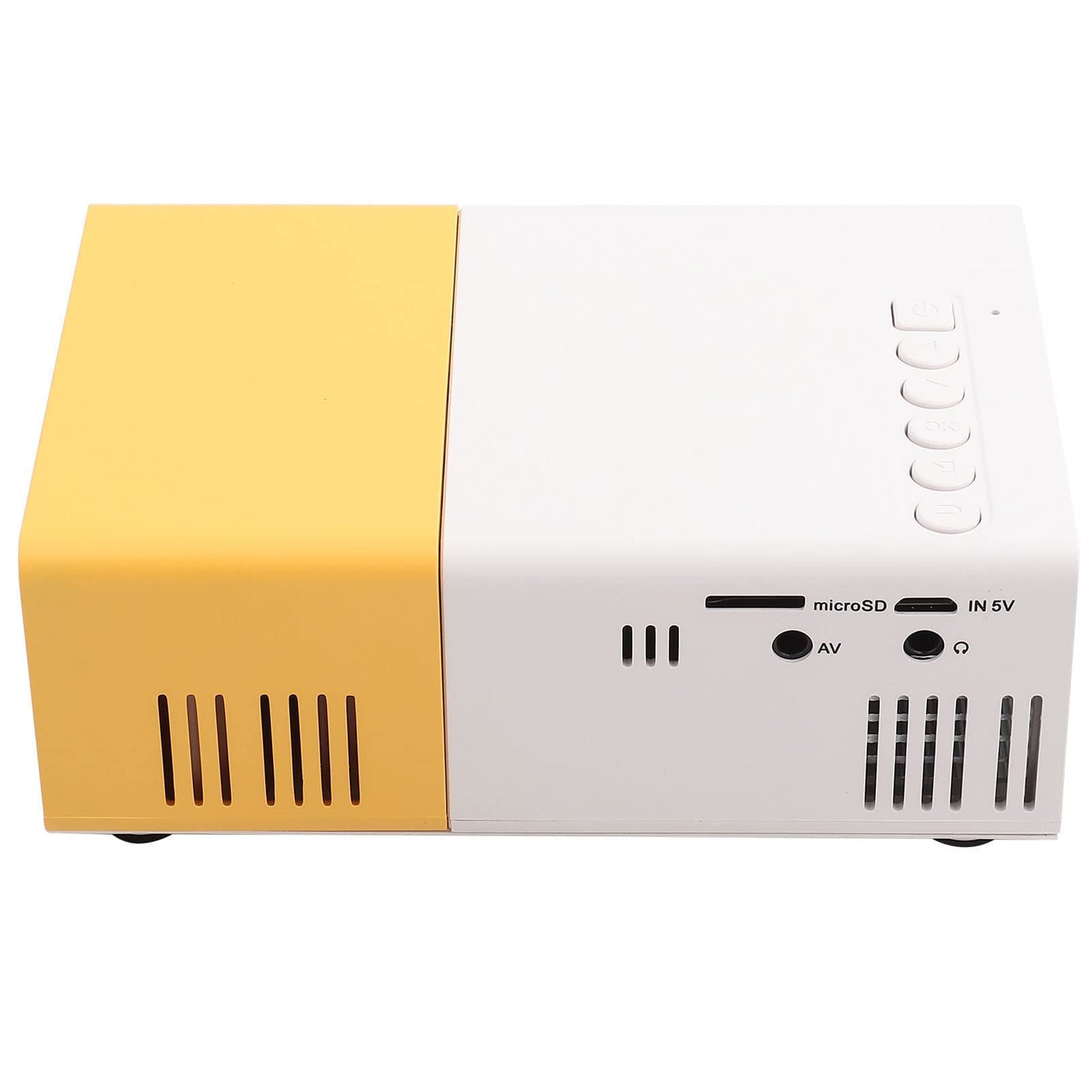 Fosa portátil LED HD 1080P Video-Projector, Mini de películas Compatible con Pantalla 1080P y 60 '', lámpara LED de 30.000 Horas de Vida útil, para Reproductor Multimedia de Cine