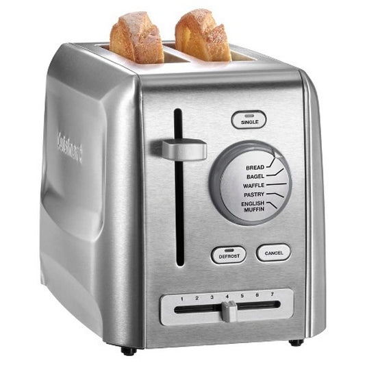 Tostador dos panes de acero Cuisinart CPT-620, Compacto, Plata