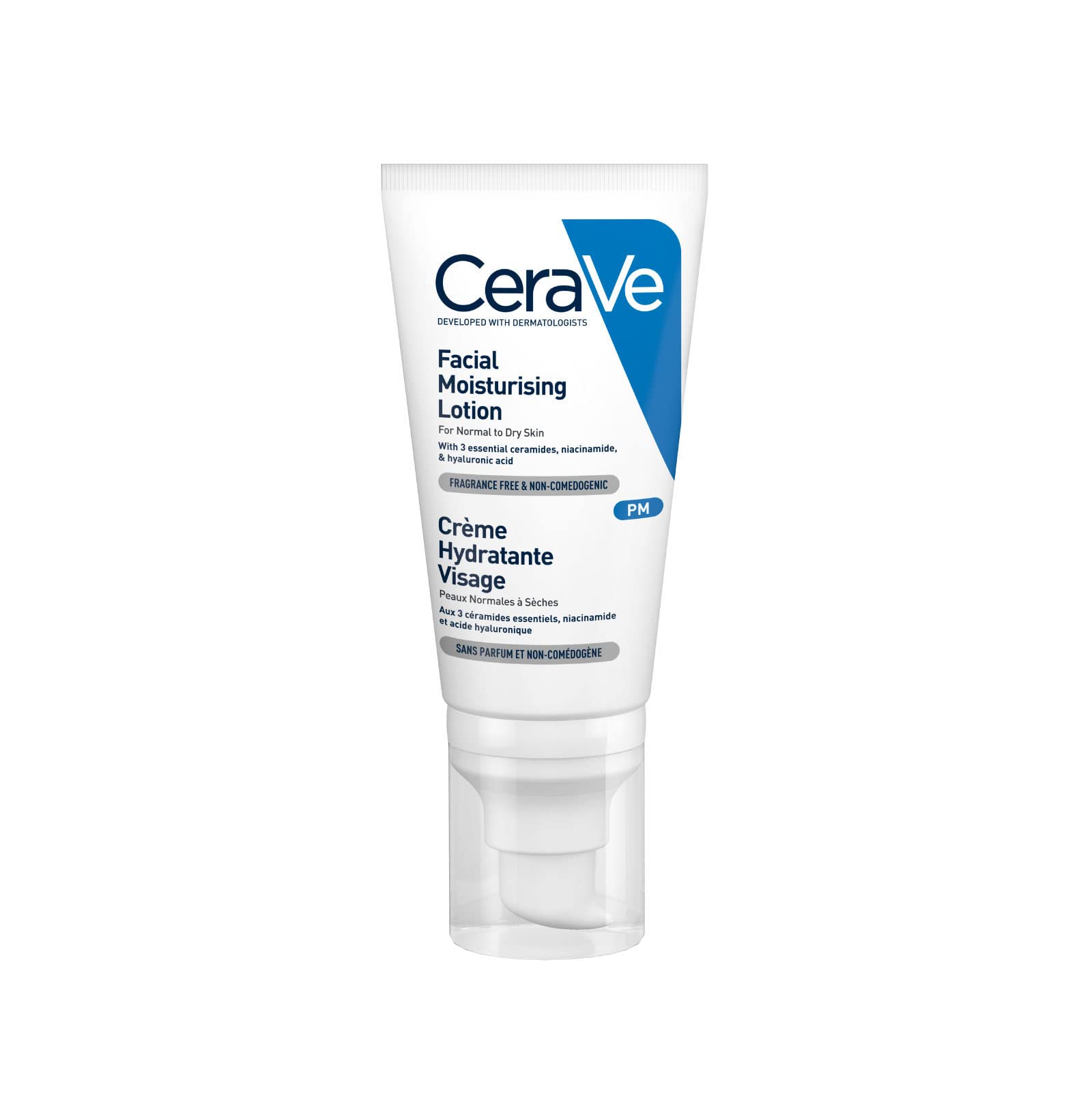 CeraVe Loción Hidratante de Rostro |52ml| Hidratante facial de noche con textura ultraligera + Gel Limpiador Espumoso |237ml| Limpiador diario para piel mixta grasa o con acné