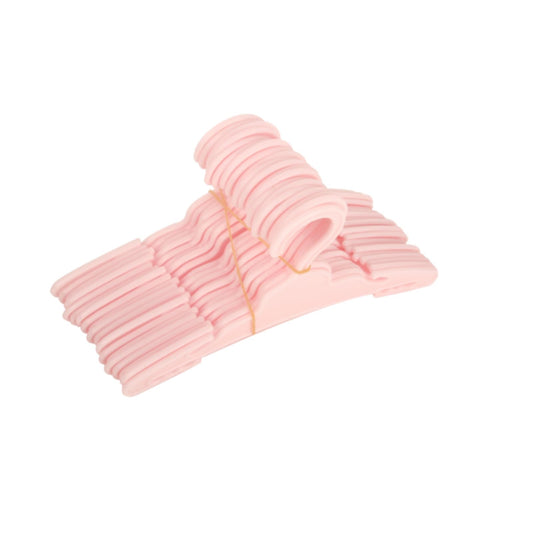 MSYO 20 piezas de perchas para ropa de muñeca de 18 pulgadas, perchas rosas, accesorios resistentes para juguetes, funcionan muy bien con varillas de menos de 1/2 pulgada de diámetro, hechas de