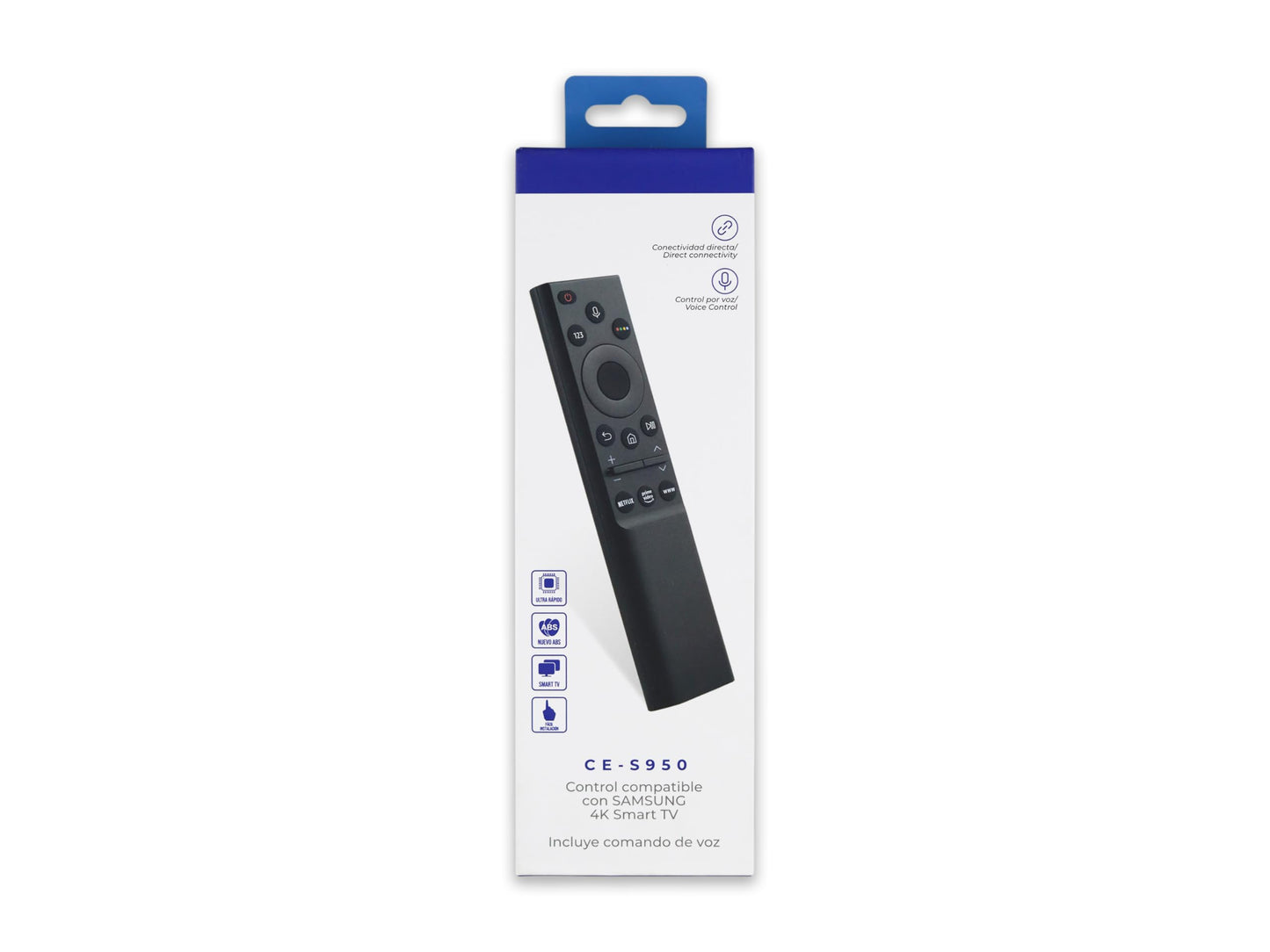 Control Compatible con Samsung 4K UHD Smart TV con Comando DE Voz (CE-S950)