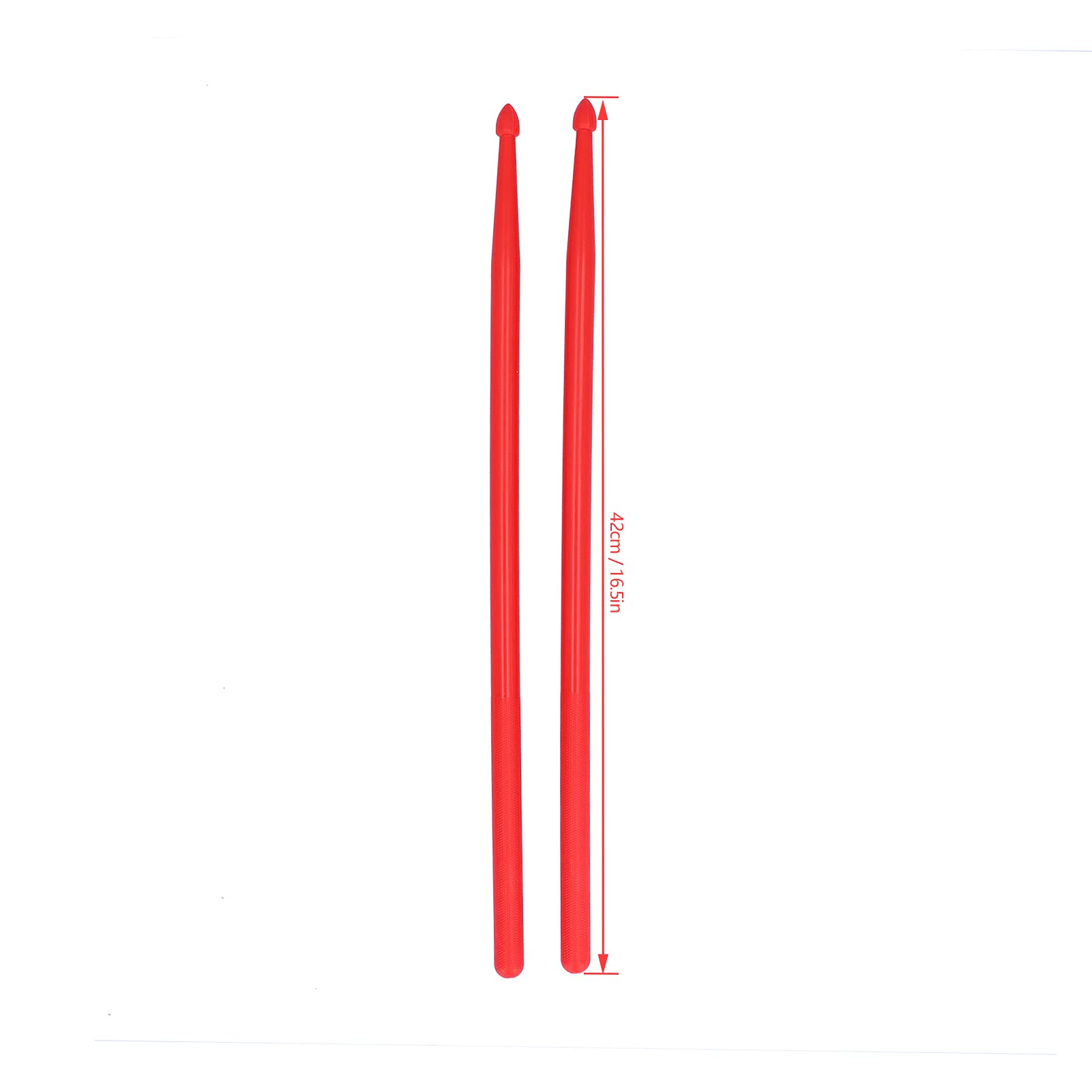 Juego de baquetas, 12 piezas, 42 cm, coloridas baquetas de nailon, elástico antideslizante para tocar